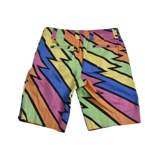 Loudmouth Shorts Colorful Bold Zigzag Patterned Multicolor Size 4 - Picture 3 of 10
